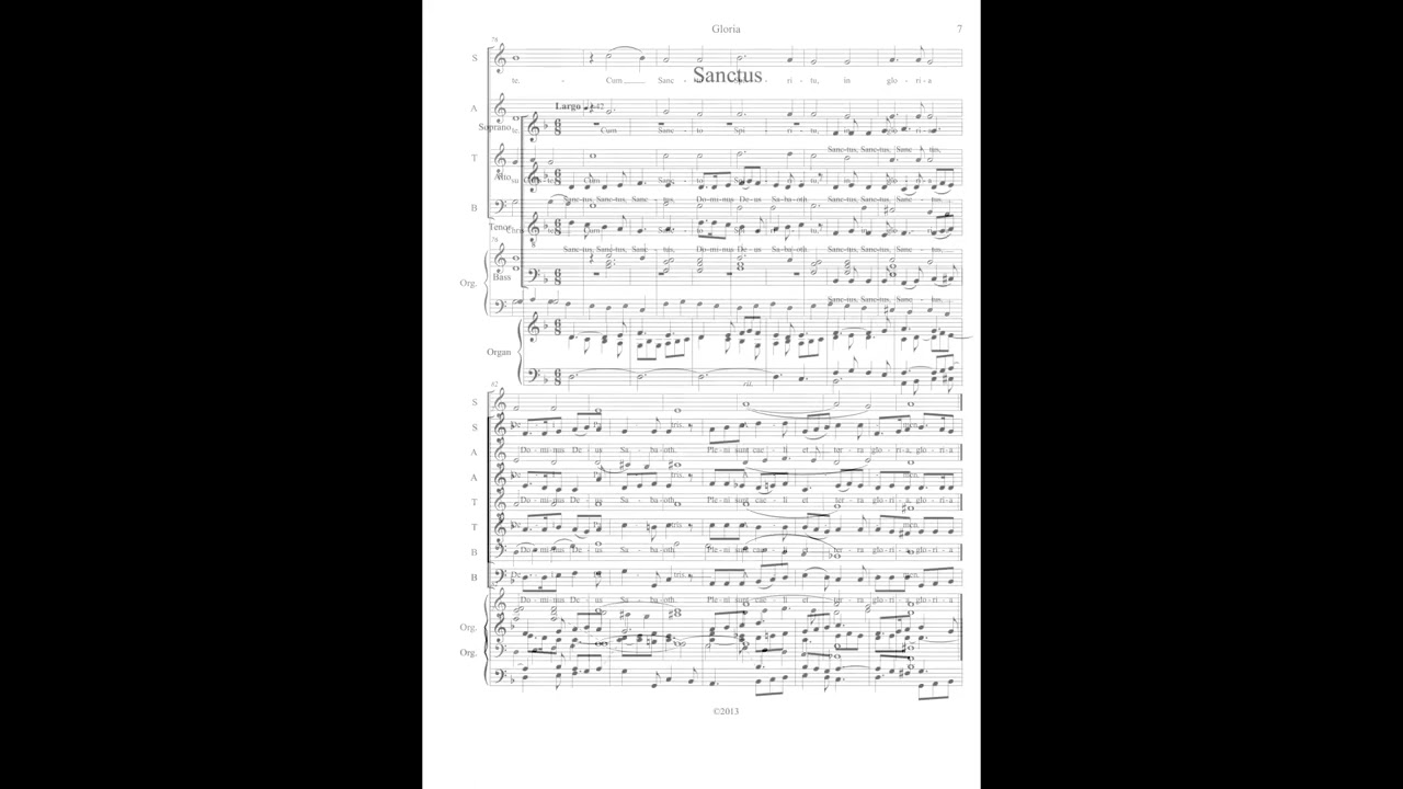 MISSA SANCTA MARIA - Mass for mixed choir (SATB) and organ | CHRISTIAN BLAHA (2013)