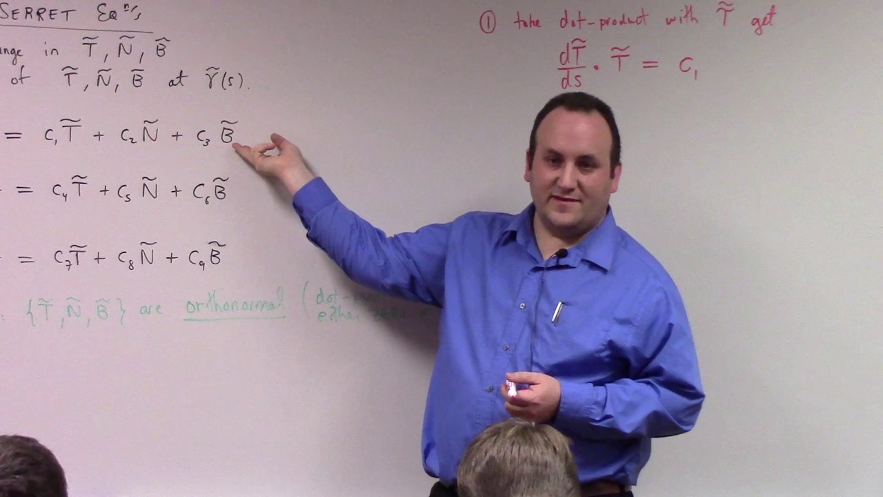 Multivariate Calculus: Frenet Serret Equations, curvature, torsion, 1-30-17
