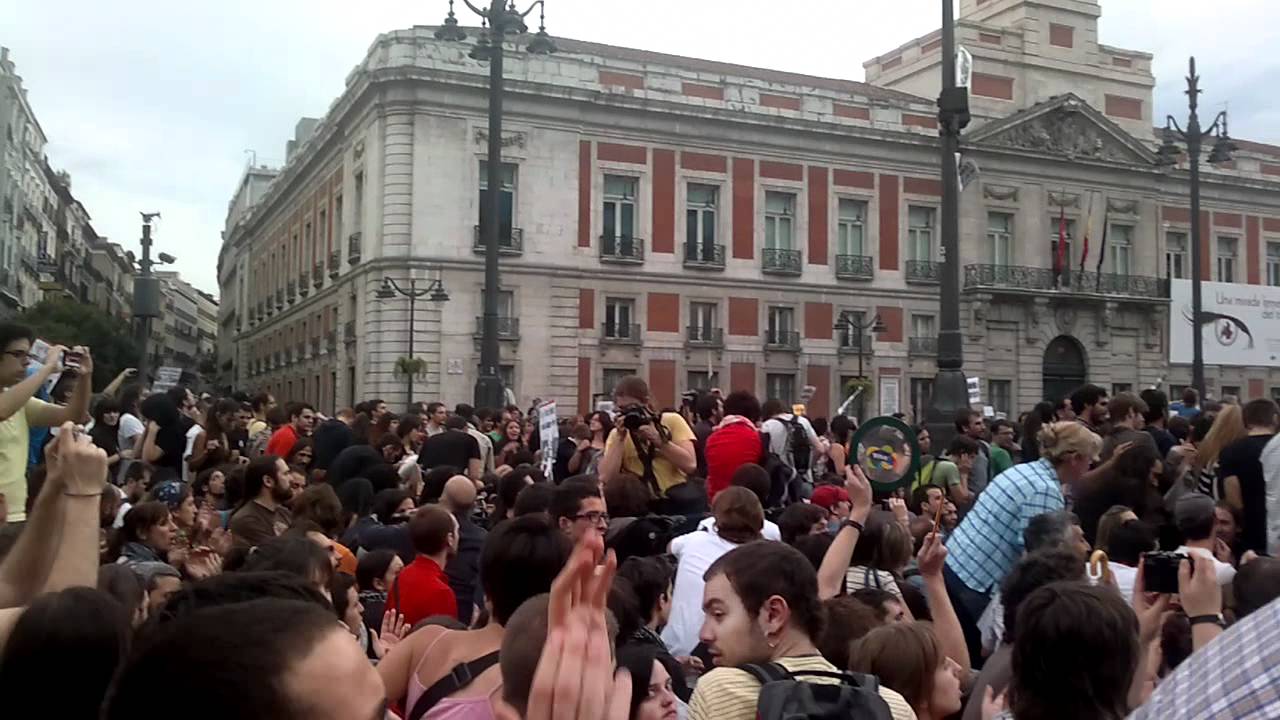 Protestas en la Puerta del Sol el martes 17 de mayo