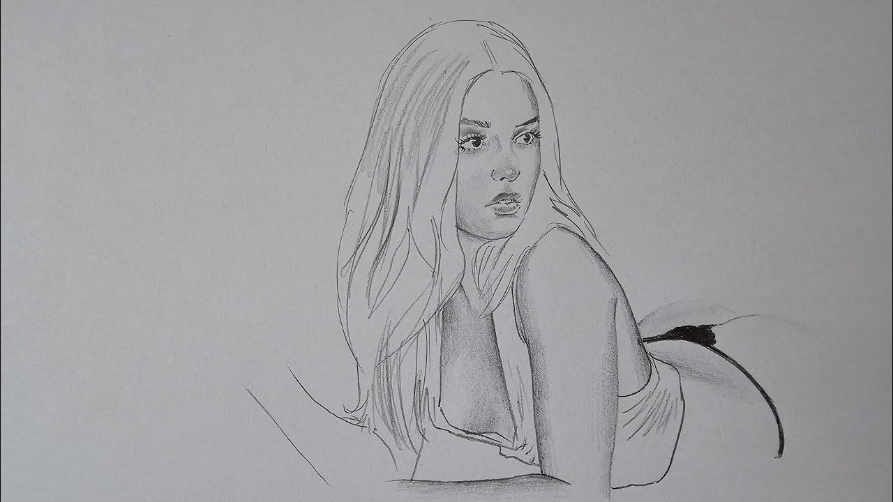 Pencil Drawing of a Woman – Realistic Sketching Process