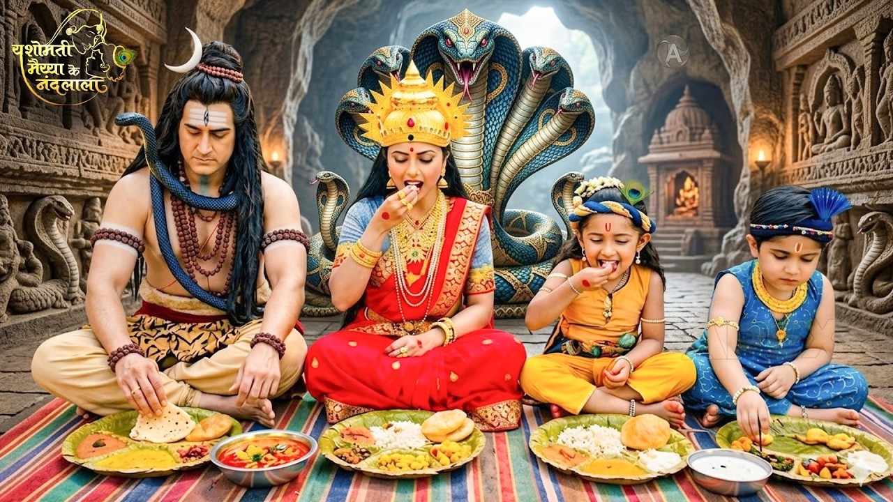 बाल कान्हा ने महादेव के साथ भंडारे में किया भोजन! यशोमती मईया के नंदलाला | #ymkn #krishna