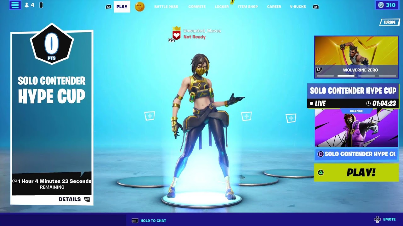 Solo contender hype cup