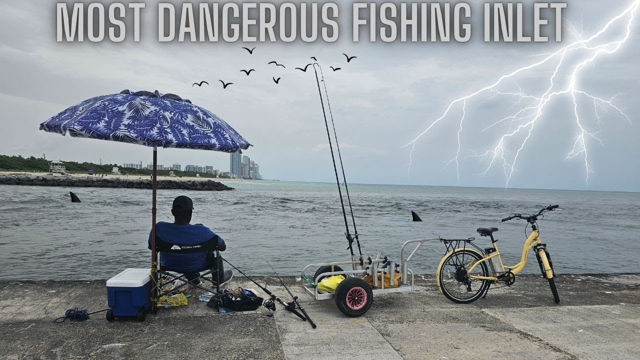 Fishing the most DANGEROUS inlet (HAULOVER INLET)