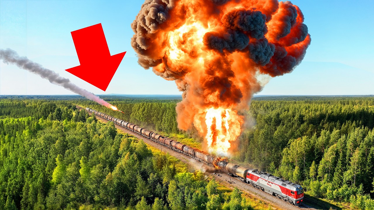 Ukrainian Drones STRIKE Russian Train in CRIMEA&hellip; Putin Is OUT of Fuel