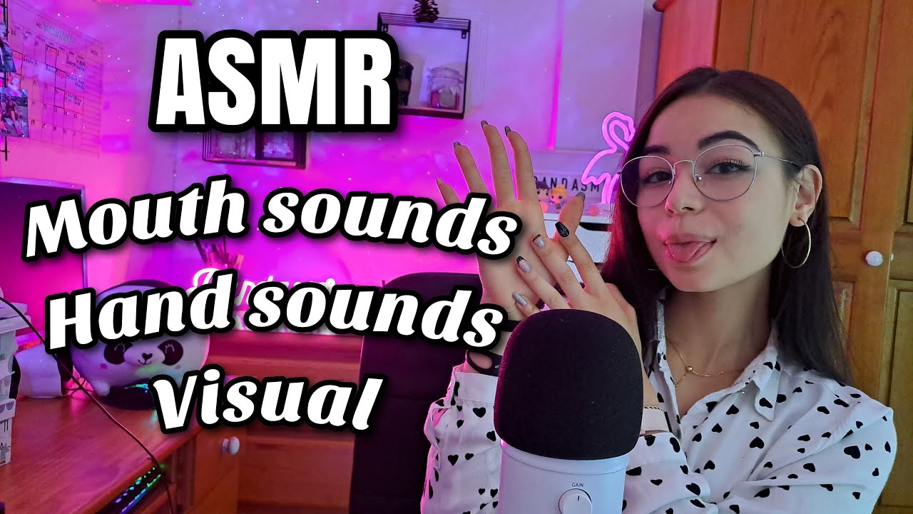 ASMR MOUTH SOUNDS + HAND SOUNDS + VISUAL!😴 | ASMR en español para dormir profundo | Pandasmr