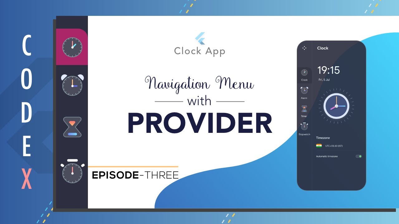 Flutter Navigation with Provider || Clock App (Episode-3)