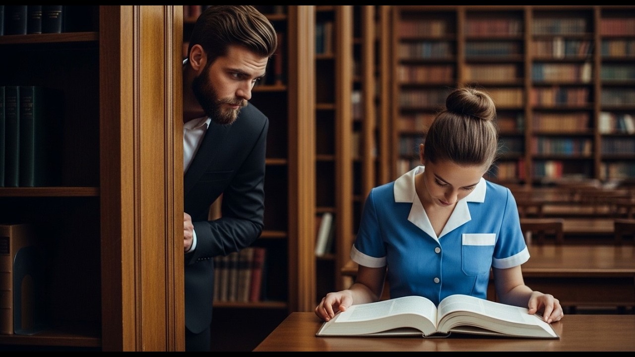 A Shy Cleaner Hid Notes In The Library And The Billionaire Caught Her Secret Truth.