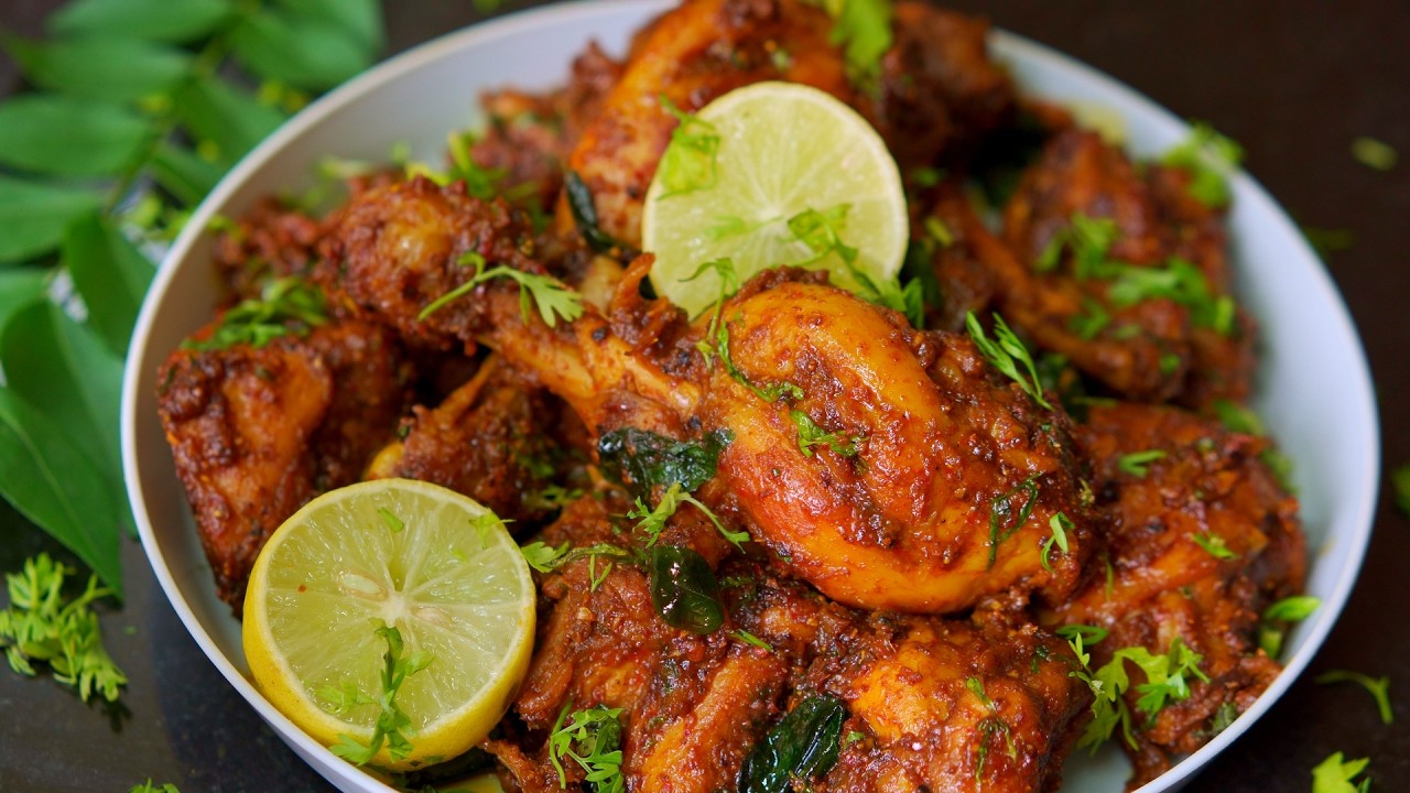 Chicken Masala Fry Recipe | Andhra Style Spicy Chicken Fry with Roasted Masala at Home
