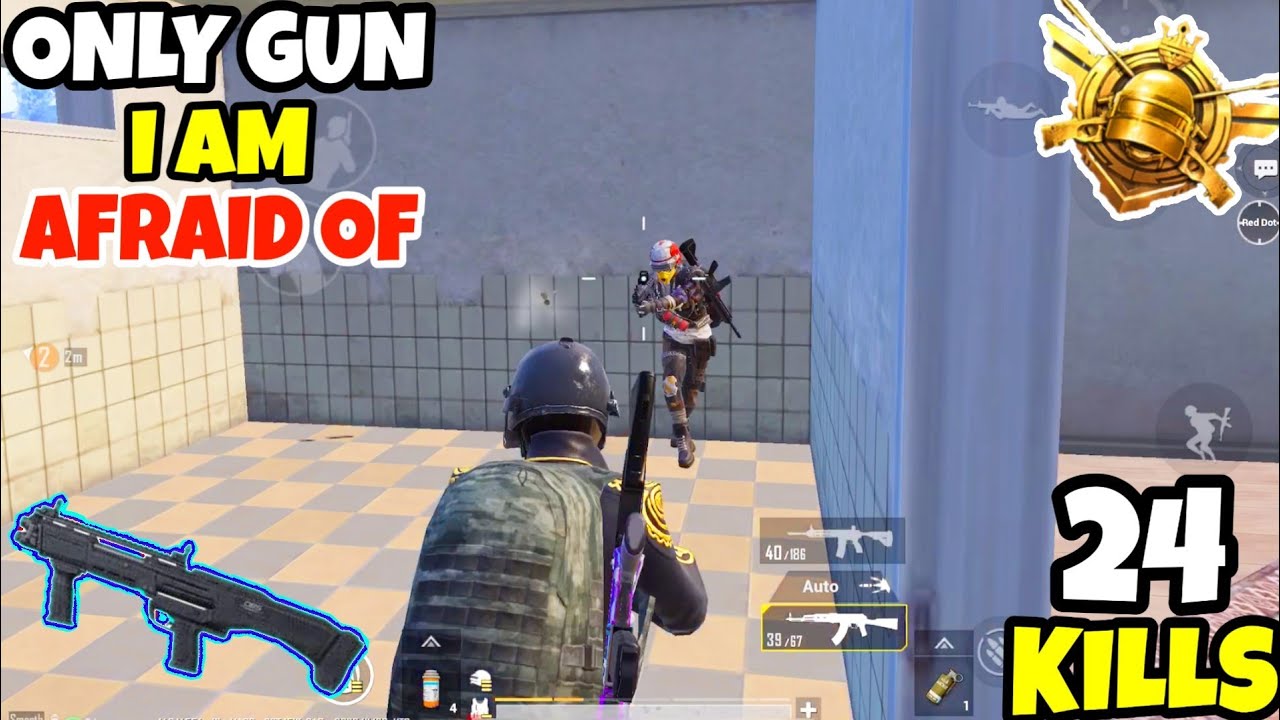 The Only Gun I Am AFRAID of in PUBG Mobile • (24 KILLS) • PUBGM (HINDI)