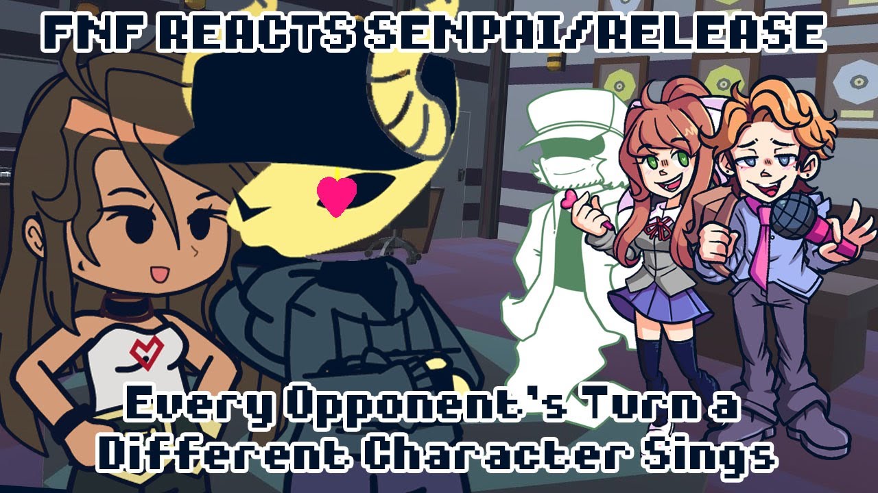 Friday Night Funkin' reacts to Release/Senpai but Every Turn a Different Cover Is Used | xKochanx