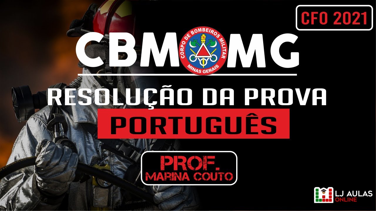Resolução Prova CBMMG CFO 2021 | Português | Prof. Marina Couto | Banca FUNDEP
