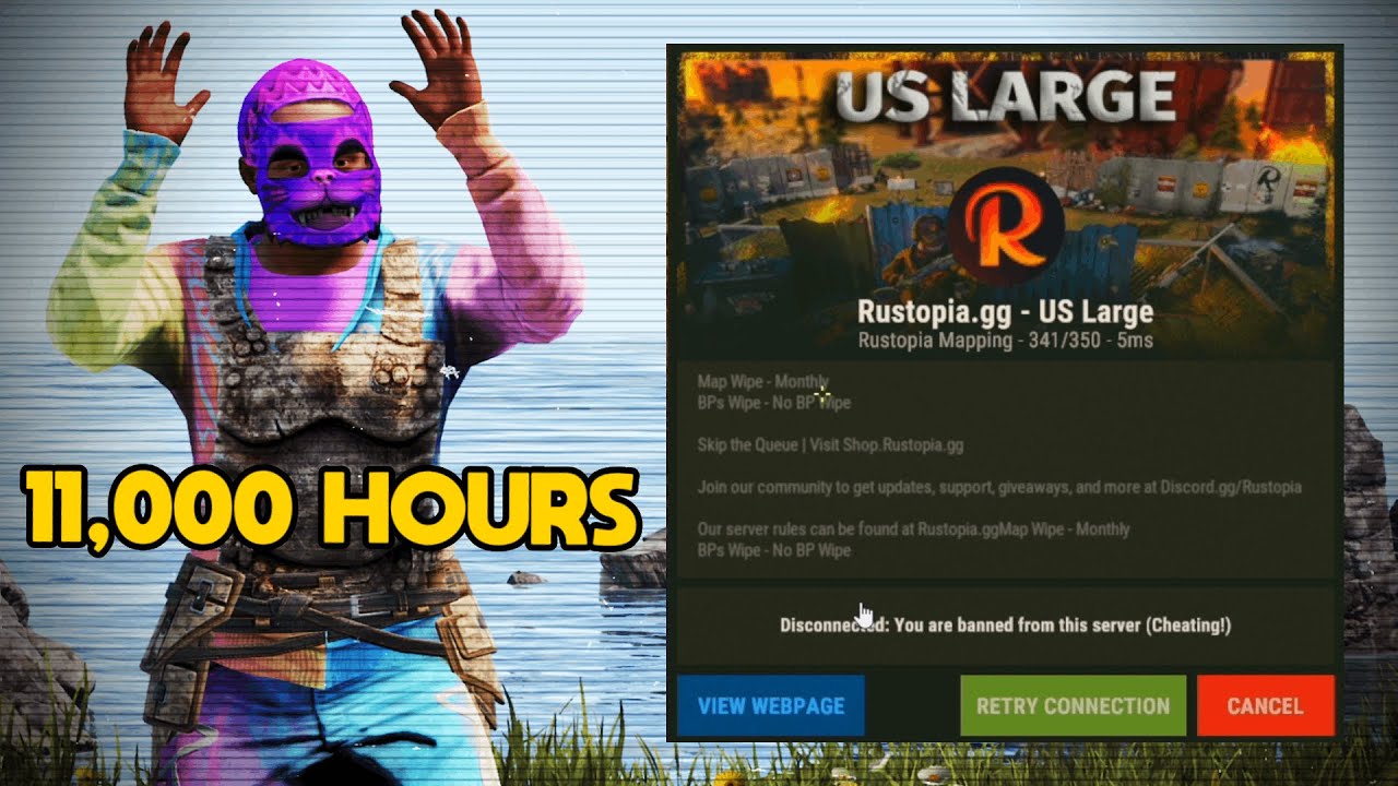 I got banned for cheating on FORCE WIPE - RUST