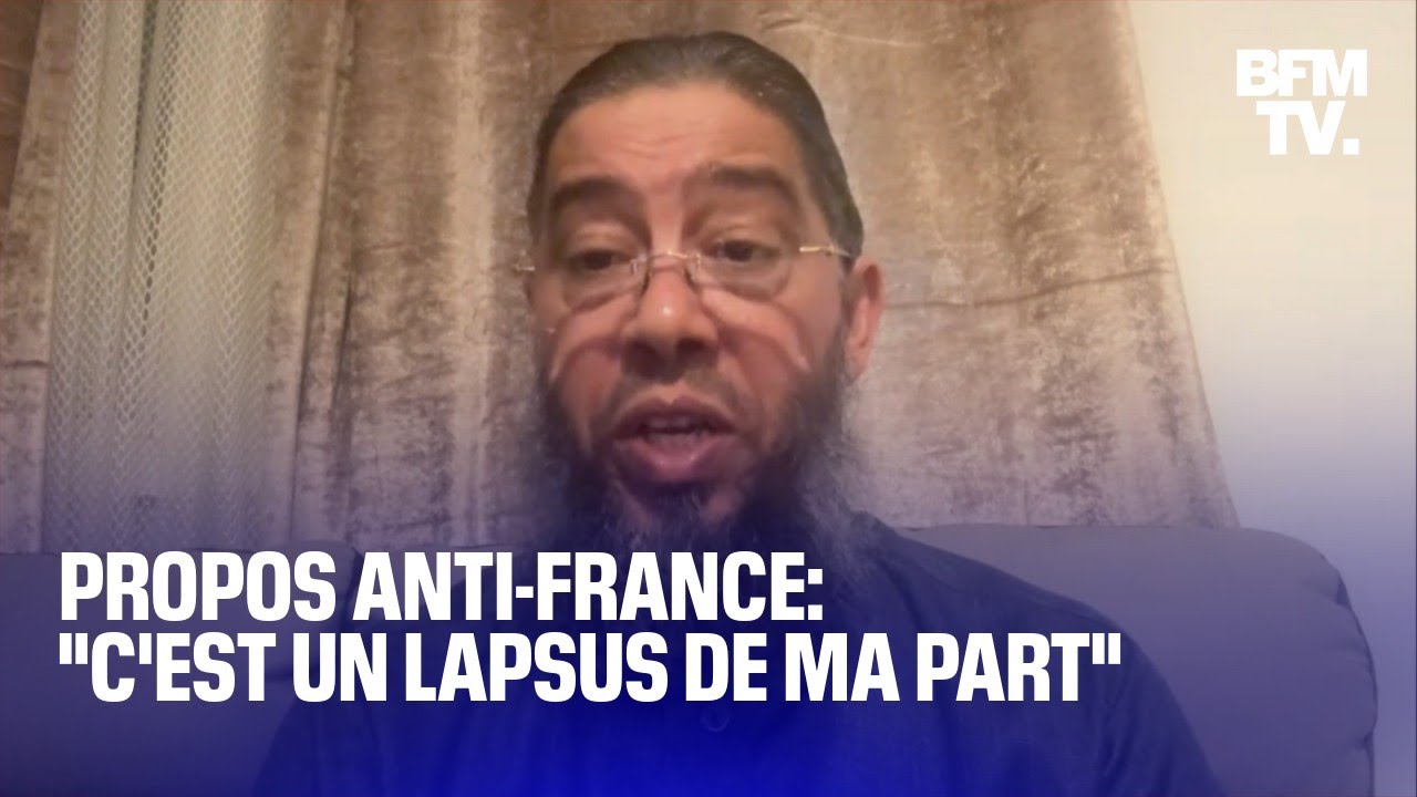 L'imam Mahjoubi s'exprime sur BFMTV après ses propos polémiques sur les drapeaux tricolores