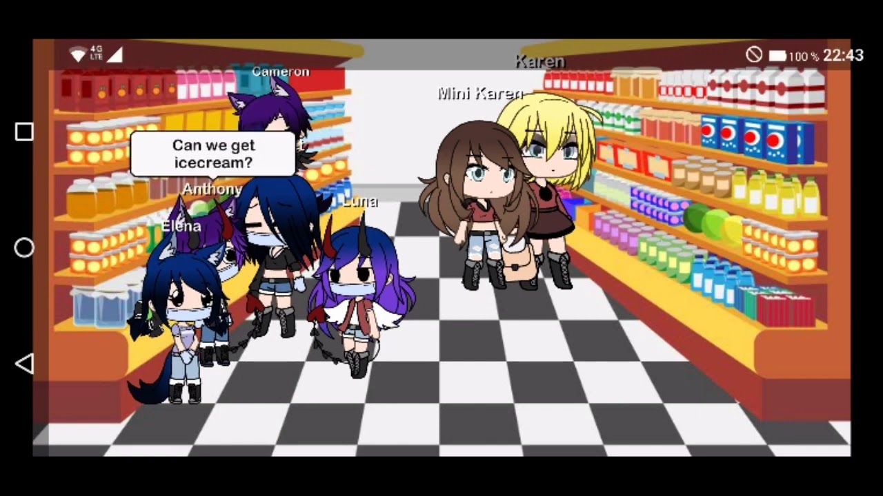 If my wife and kids meet a Karen || Gacha Life || flash warning ||