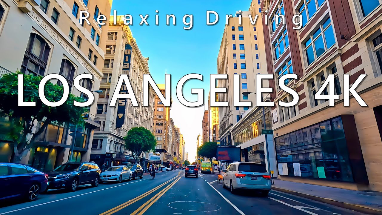 Вождение по Лос-Анджелесу в 4K - от Санта-Моники до даунтауна ЛА