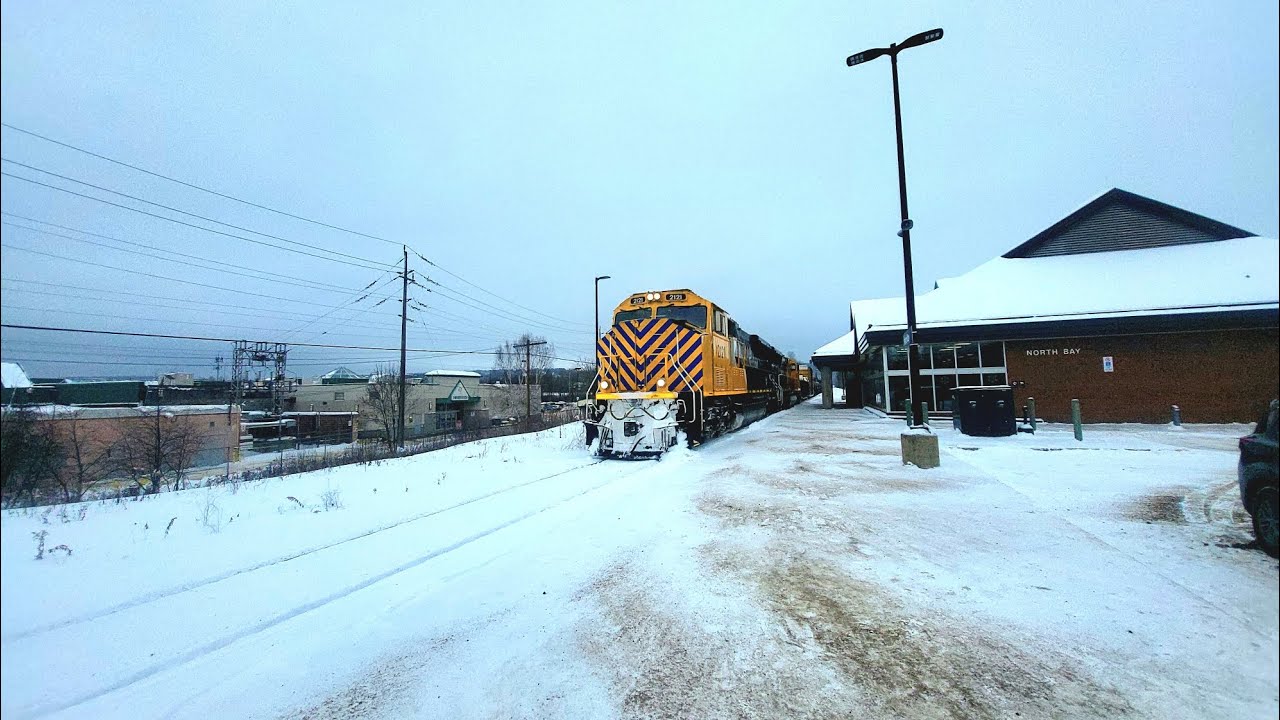 ONR 214 at the train station with units ONR 2121 leading, and ONR 2123 on January 6th 2026