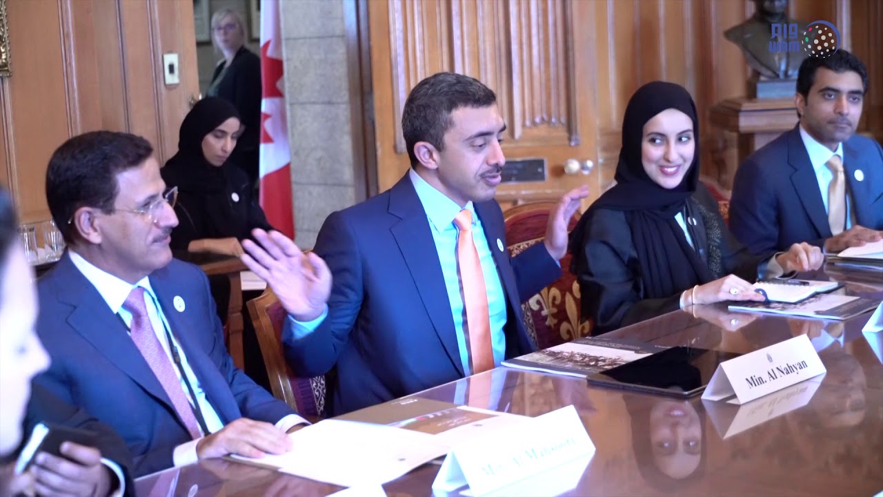 عبدالله بن زايد يلتقي وزيرة خارجية كندا