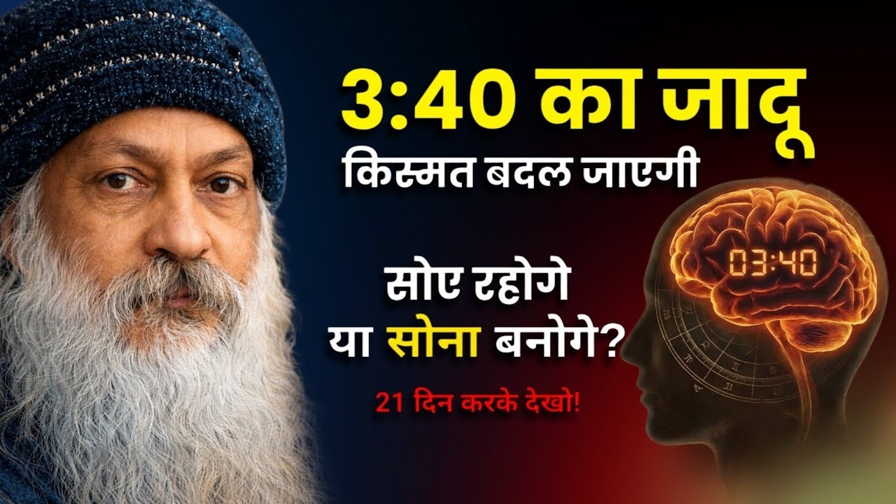 OSHO - 3 40 AM इस समय जागना  आपकी किस्मत बदल देगा | The Secret of Brahma Muhurta | Osho Vani #osho