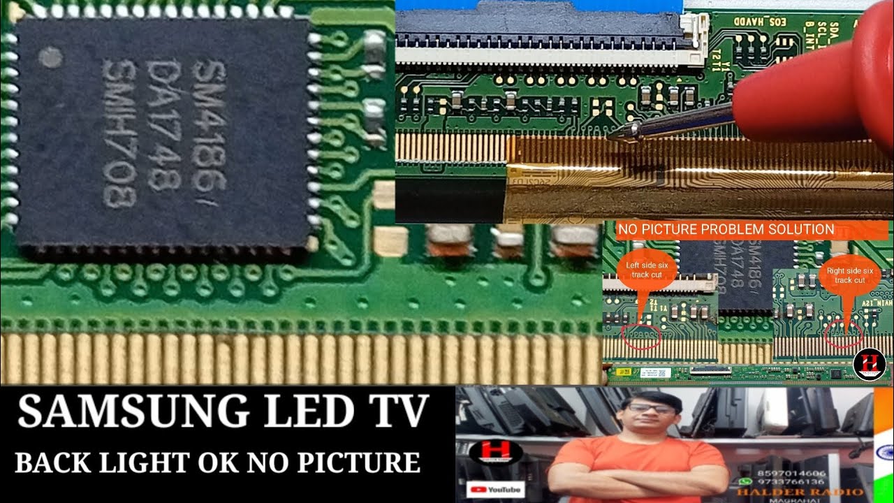 Samsung Led Tv Backlight Ok No Pictures// Samsung UA32N4100ARLXL Led Tv No Display Problem