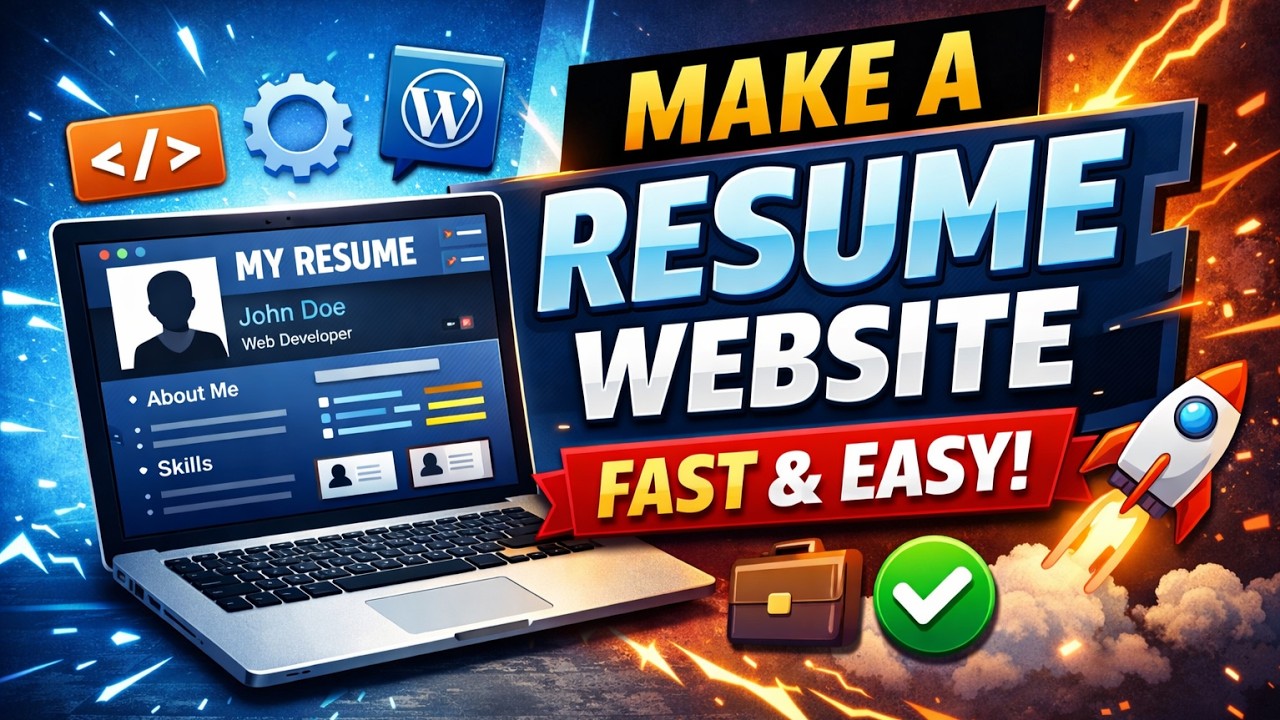 Create a Personal PortfolioResume Website – Simple Method #ResumeWebsite#PortfolioWebsite#