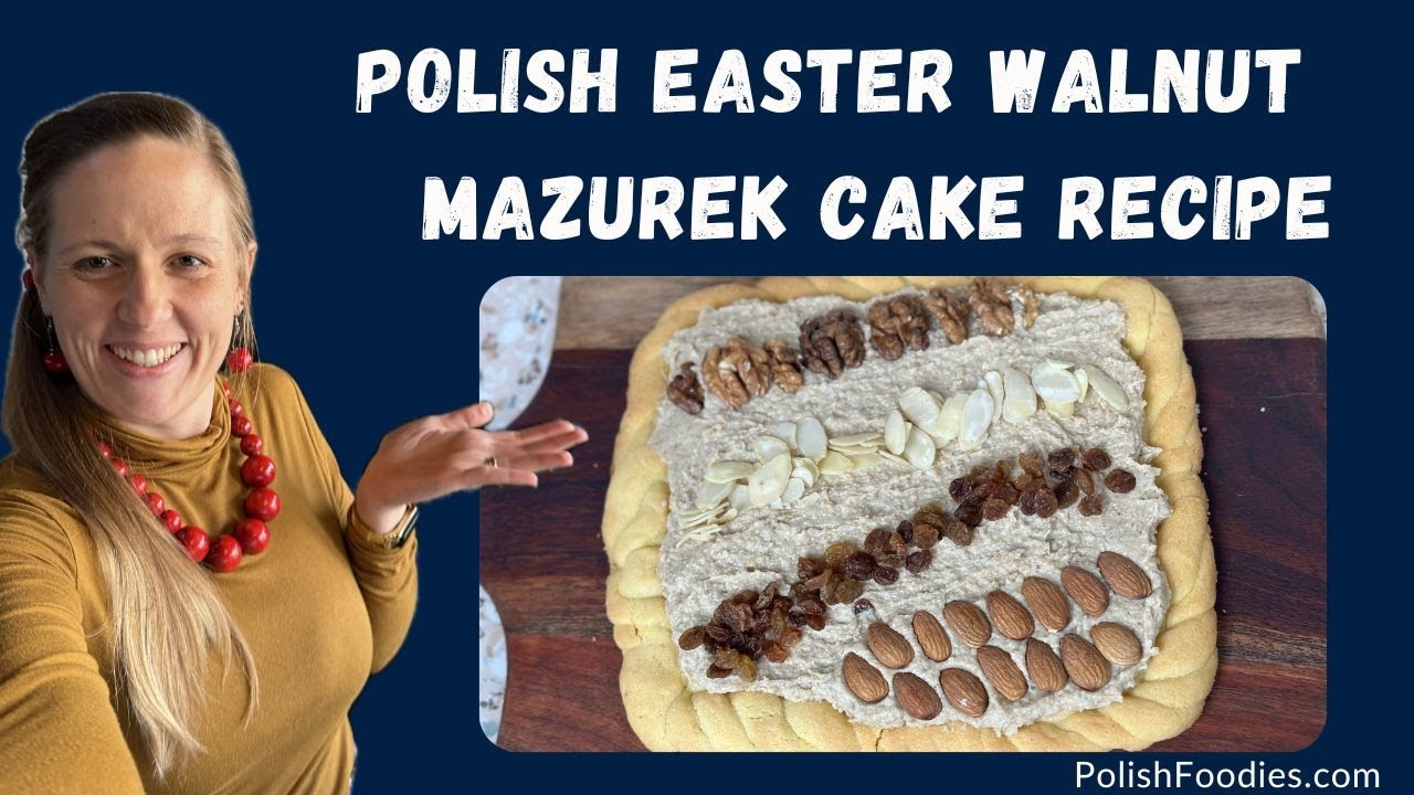 Polish Easter Walnut Mazurek Recipe [Mazurek Orzechowy]