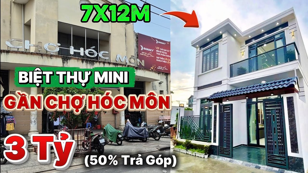 🔥 Biệt thự mini 7x12m full nội thất – gần chợ Hóc Môn – Tô Ký & Trần Thị Bốc giáp Gò Vấp giá rẻ