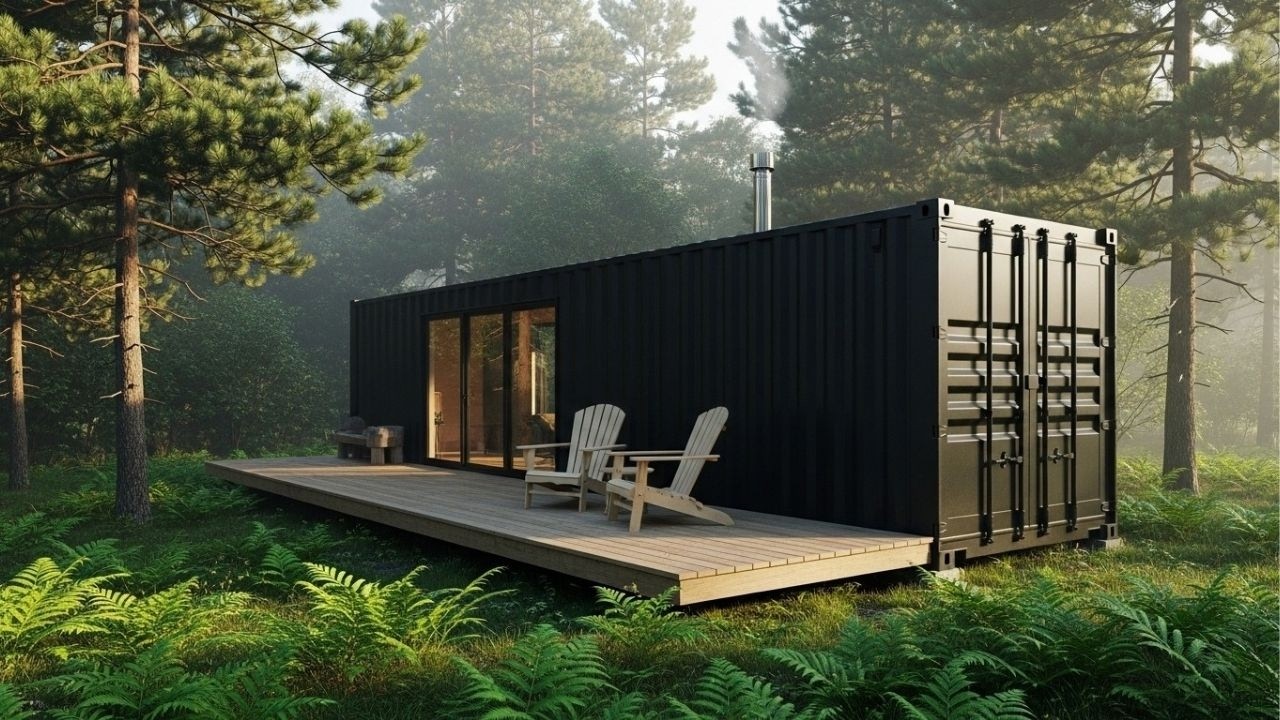 Shipping Container Cabin in the Woods: Smart, Stylish, and Sustainable!