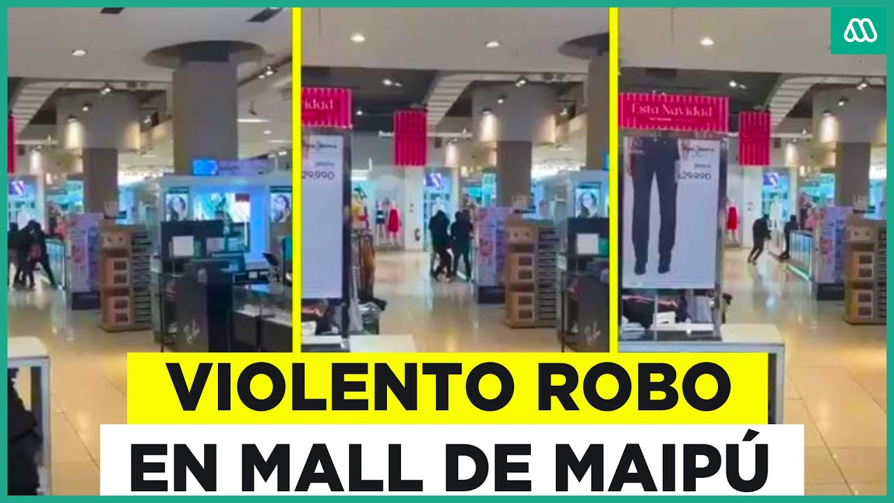 Robo en centro comercial de Maipú: Delincuentes dispararon en el centro comercial