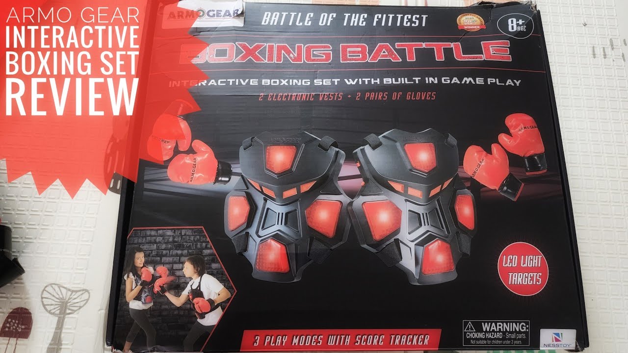 Armo Gear Interactive Boxing Set With Built in Gameplay Review #Armogear #boxing #boxingtraining