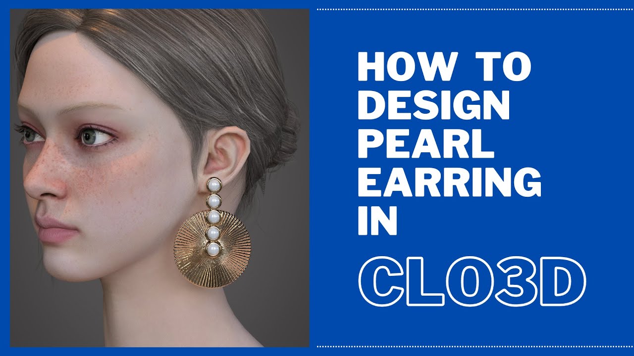 How to create pearl earring in clo3d software ساخت گوشواره در نرم افزار کلوتریدی