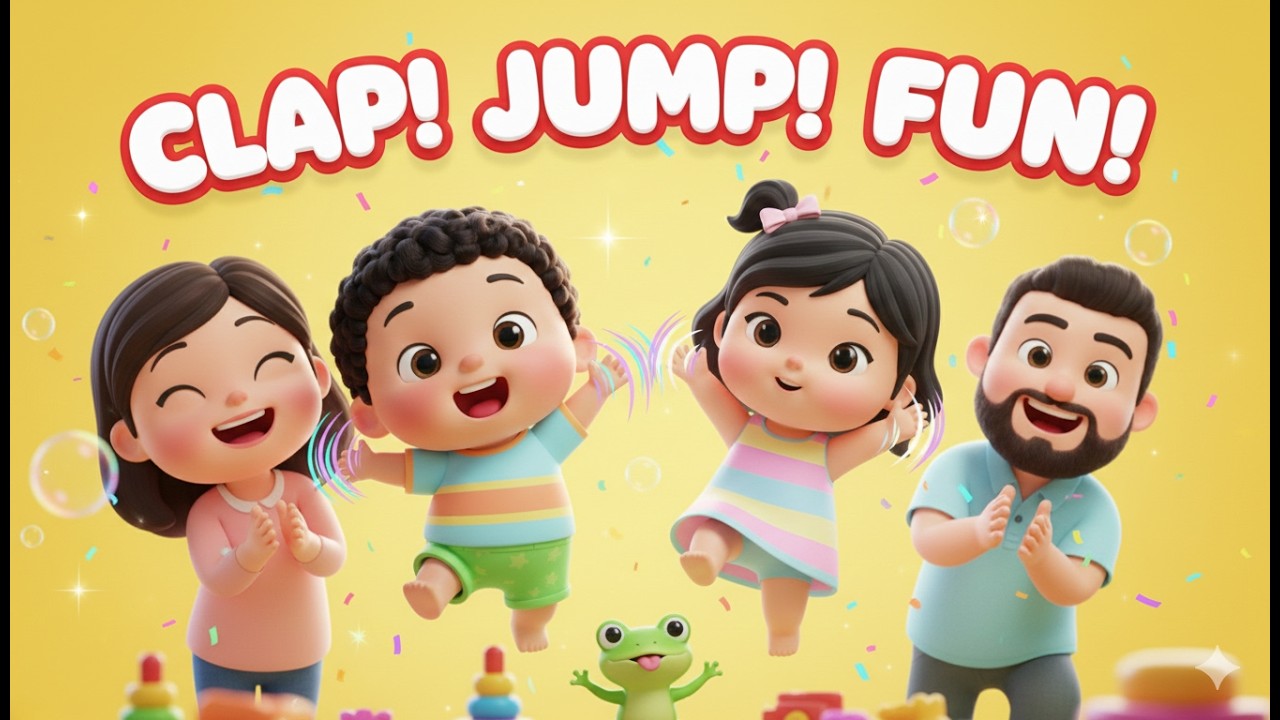 Clap Clap Jump Jump | Fun Kids Song | Toddler Rhyme 🎵