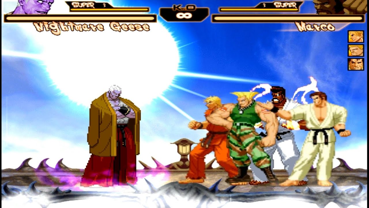 NIGHTMARE GEESE VS RYO GUILE MARCO & TAKUMA SAKAZAKI - EPIC BATTLE 