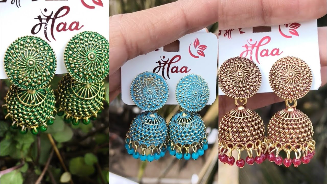 Most Trending Colorful Jhumka Collection! 😍 | Budget Friendly Readymade Jewellery ✨ #youtubevideo 