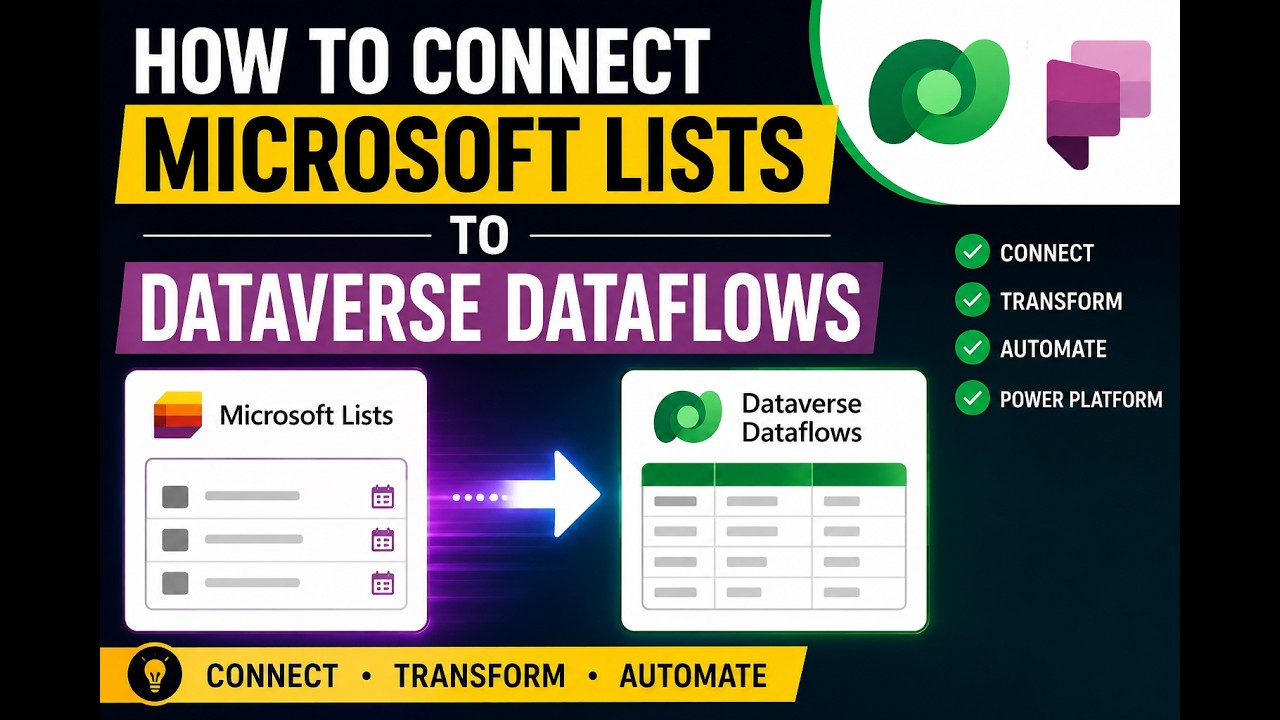 Connect Microsoft Lists to Dataverse using Dataflows
