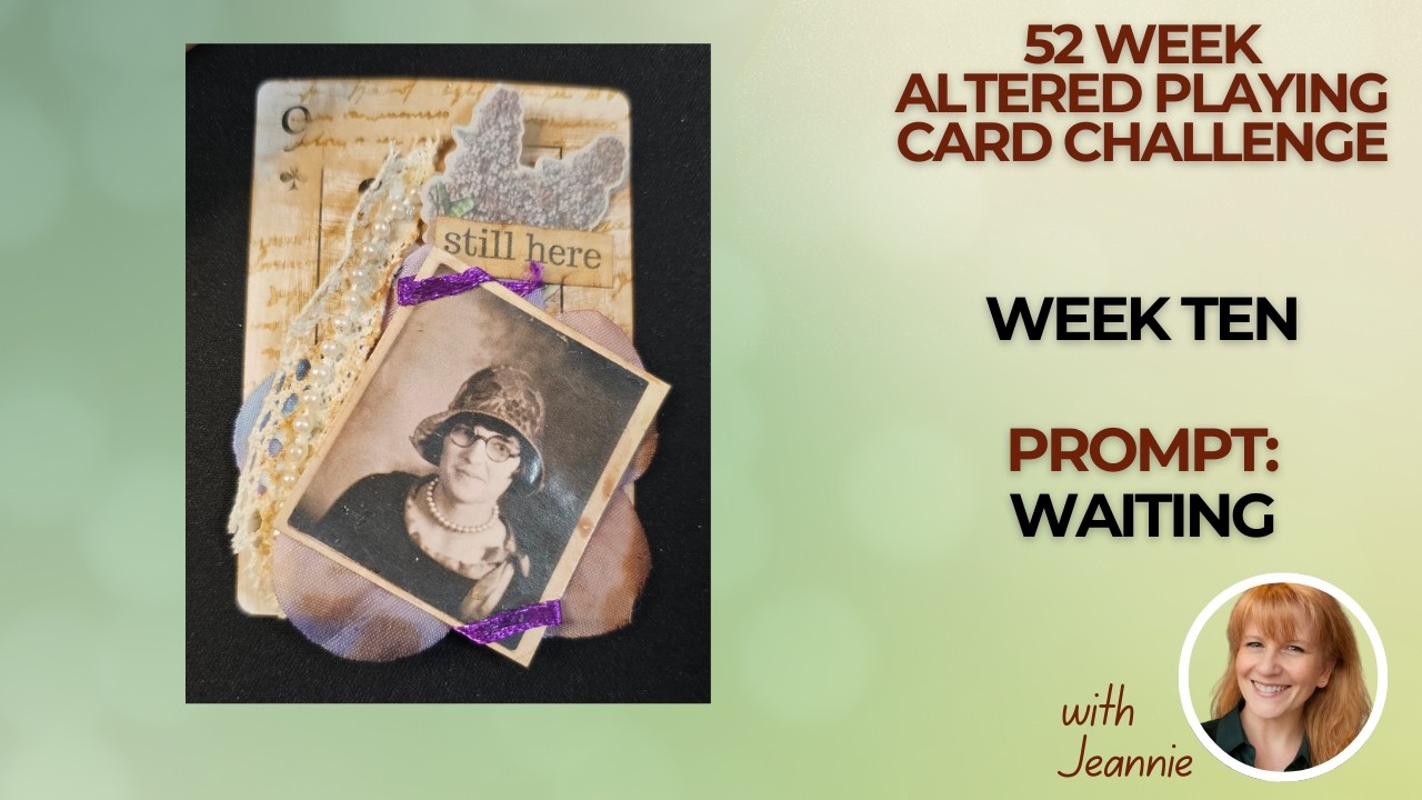 52 Week Playing Card Challenge - Week Ten - Mixed Media #playingcardart #mixedmedia