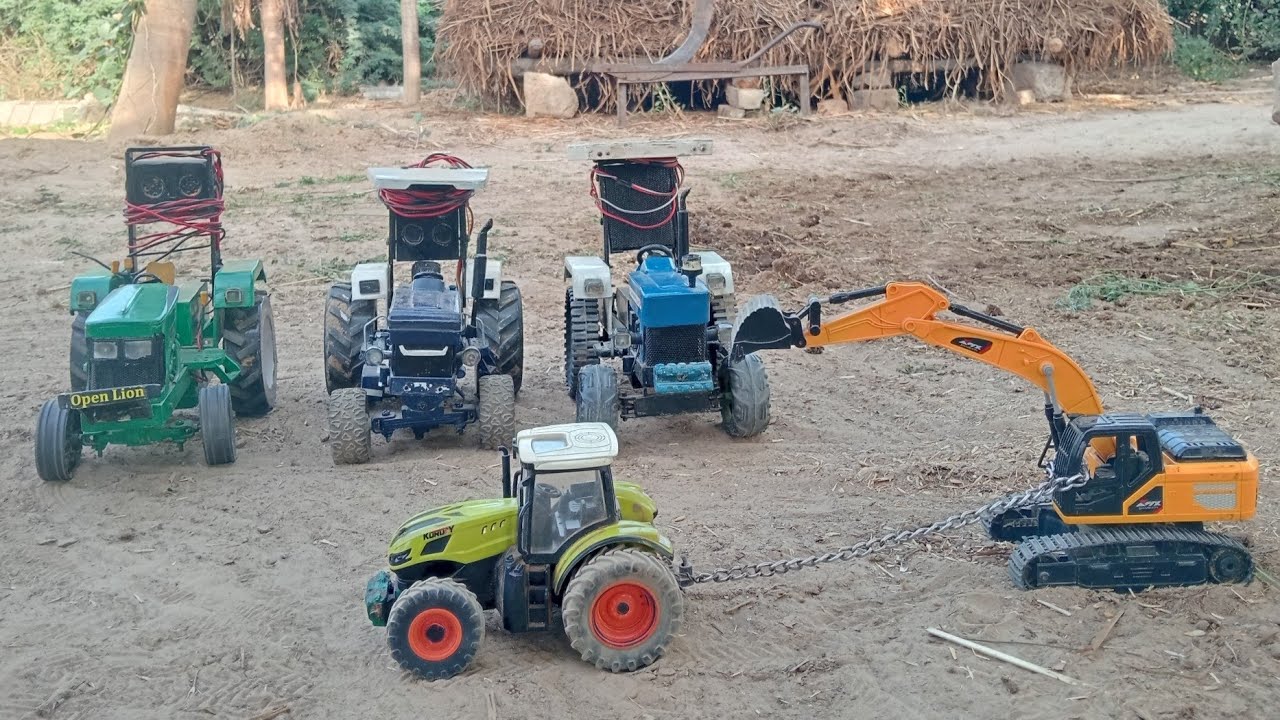 कौन इस बंद जेसीबी को खींच सकता हैं 🔥/letest mini tractor in india/ Mahesh Rc Project 