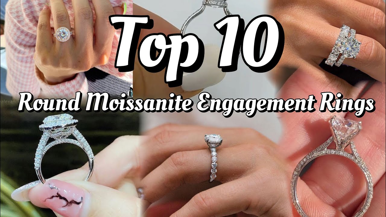 Top 10: Round Moissanite Engagement Rings! + Links to purchase!