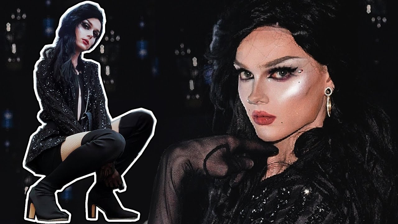 DARK GLAMOUR Boy to Girl Drag Transformation Tutorial - AVA