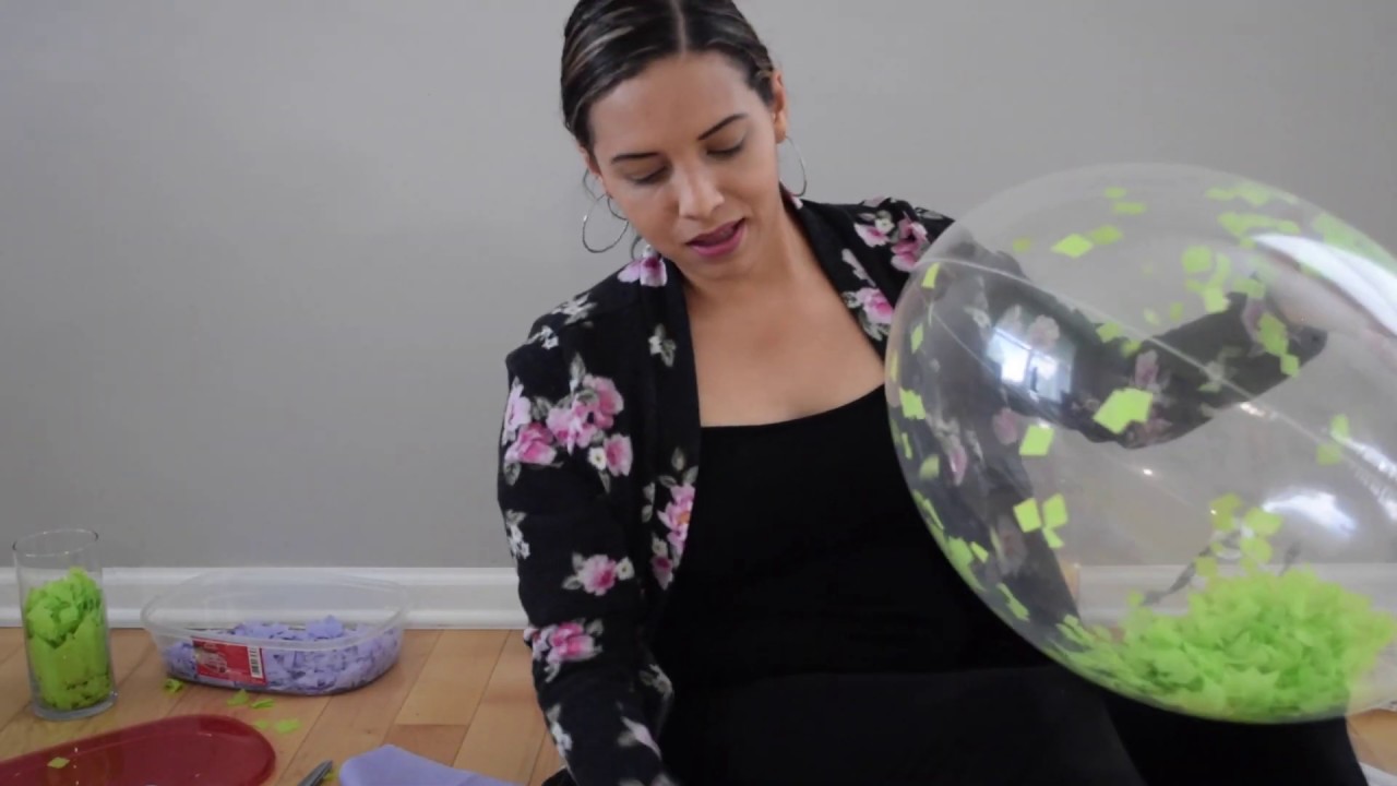 como hacer globo burbuja globo confetti  facil sin helio