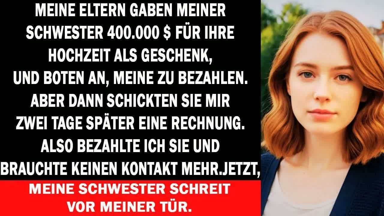 Sie gaben meiner Schwester 400 000 ⧹$, stellten mir Rechnungen – heute schreit sie vor meiner Tü