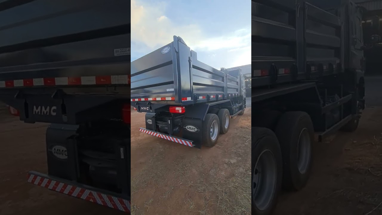 #caçamba MMC de abertura lateral com capacidade de 10/12m³ equipando #caminhao #daf .