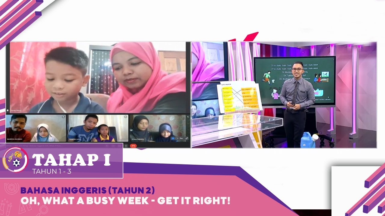 Tahap I (2022) | Bahasa Inggeris (Tahun 2): Oh, What A Busy Week - Get It Right!