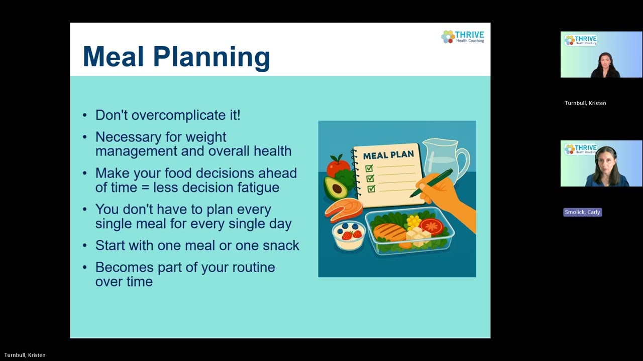 Meal Planning: Week 2 Weight Management Webinar Series