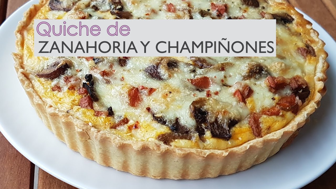 Quiche de zanahoria y champiñones - DELICIOSO - Paso a paso