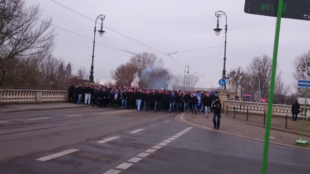 1.FC Magdeburg - Fanmarsch am 05.03.2016