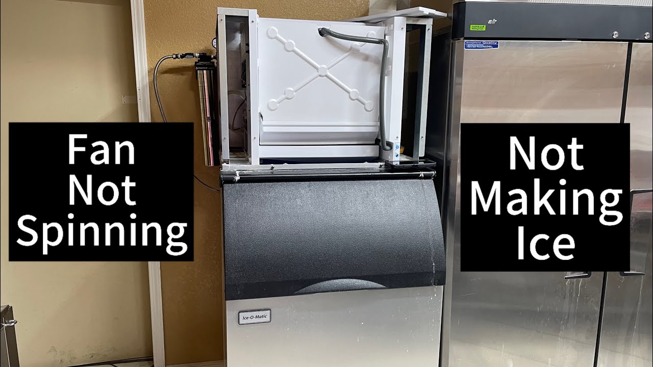 Ice-O-Matic ice machine fan not working and flashing red light
