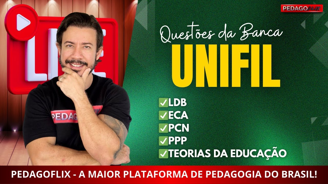 🔴 Aula ao Vivo: Questões da Banca UNIFIL | Pedagogia para Concursos