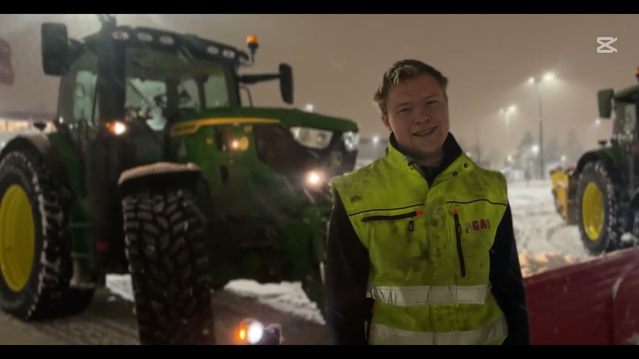Bli med Mathias og Guttorm på en brøyterunde på ASKO for Gast entrepenør!