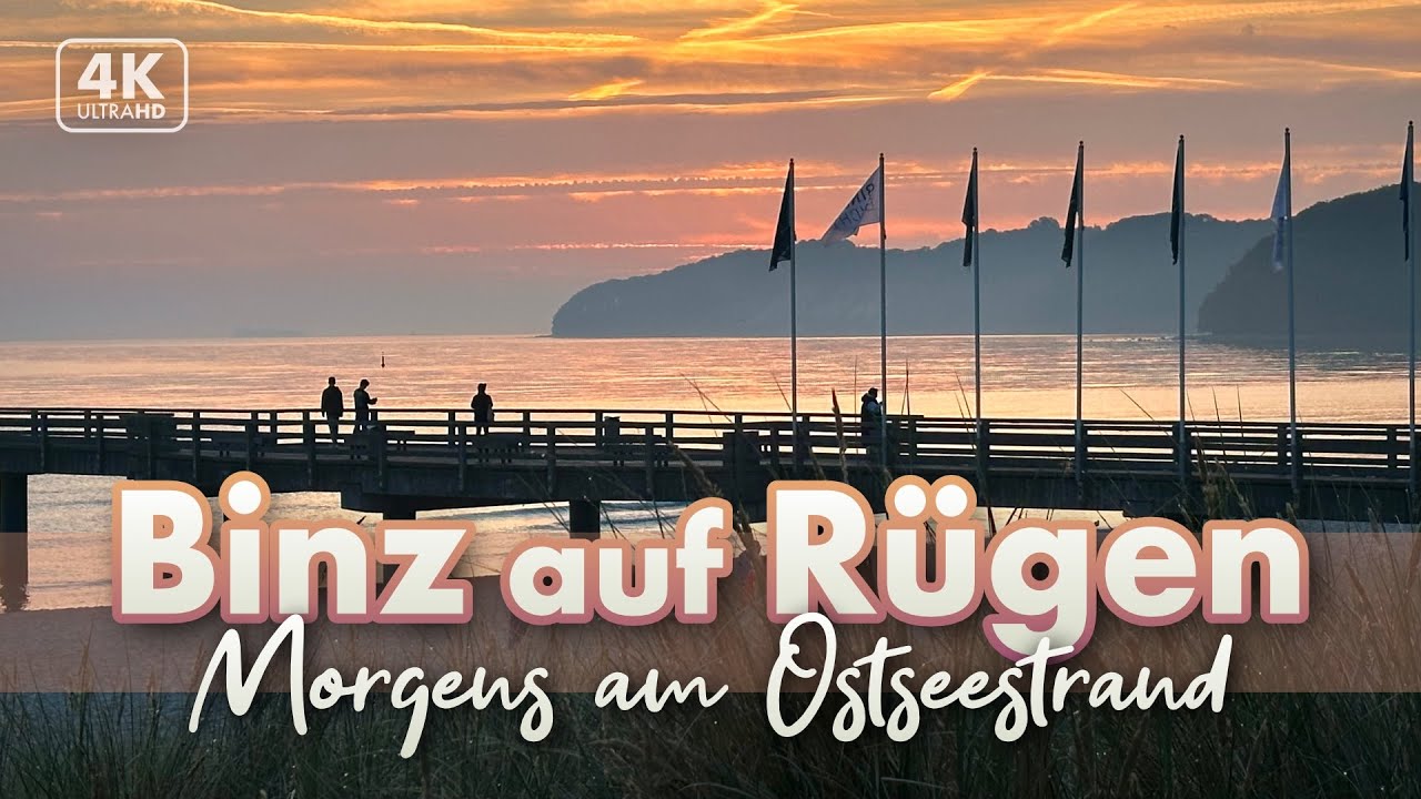 Fr&uuml;h am Morgen in Binz- R&uuml;gen Urlaub 2023 (4K Walk)