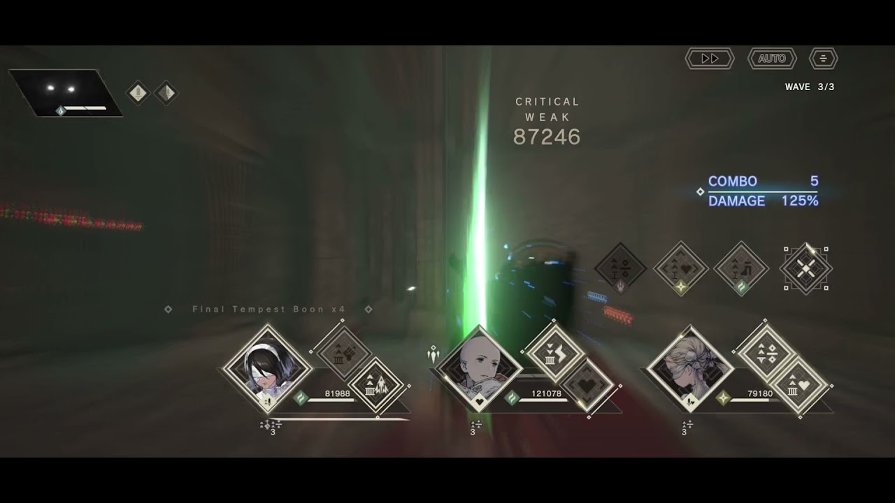 Nier reincanation 2P vs the dynast&rsquo;s memorie b10 boss. She kill the boss all by herself